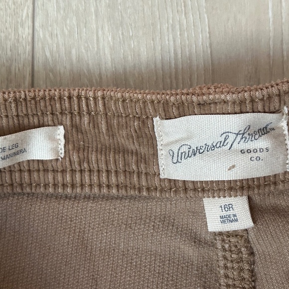 Universal Thread Women's High Rise Corduroy Sailor Wide Leg Jeans Brown 16 - Picture 9 of 9